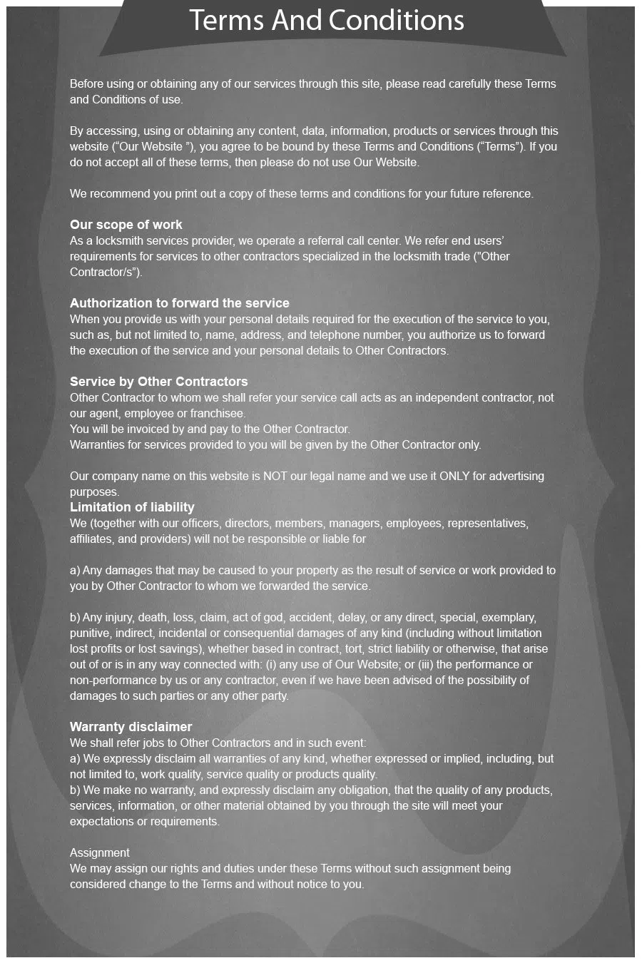 Rockville Locksmith Service, Rockville, MD 301-810-4521 - terms-and-condition-n-16
